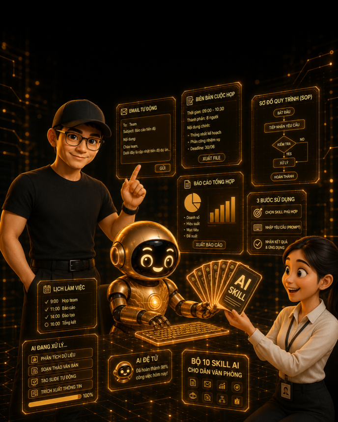 Bộ 10 Skill AI cho Dân Văn Phòng